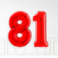 Inflated Red Foil Number Balloon