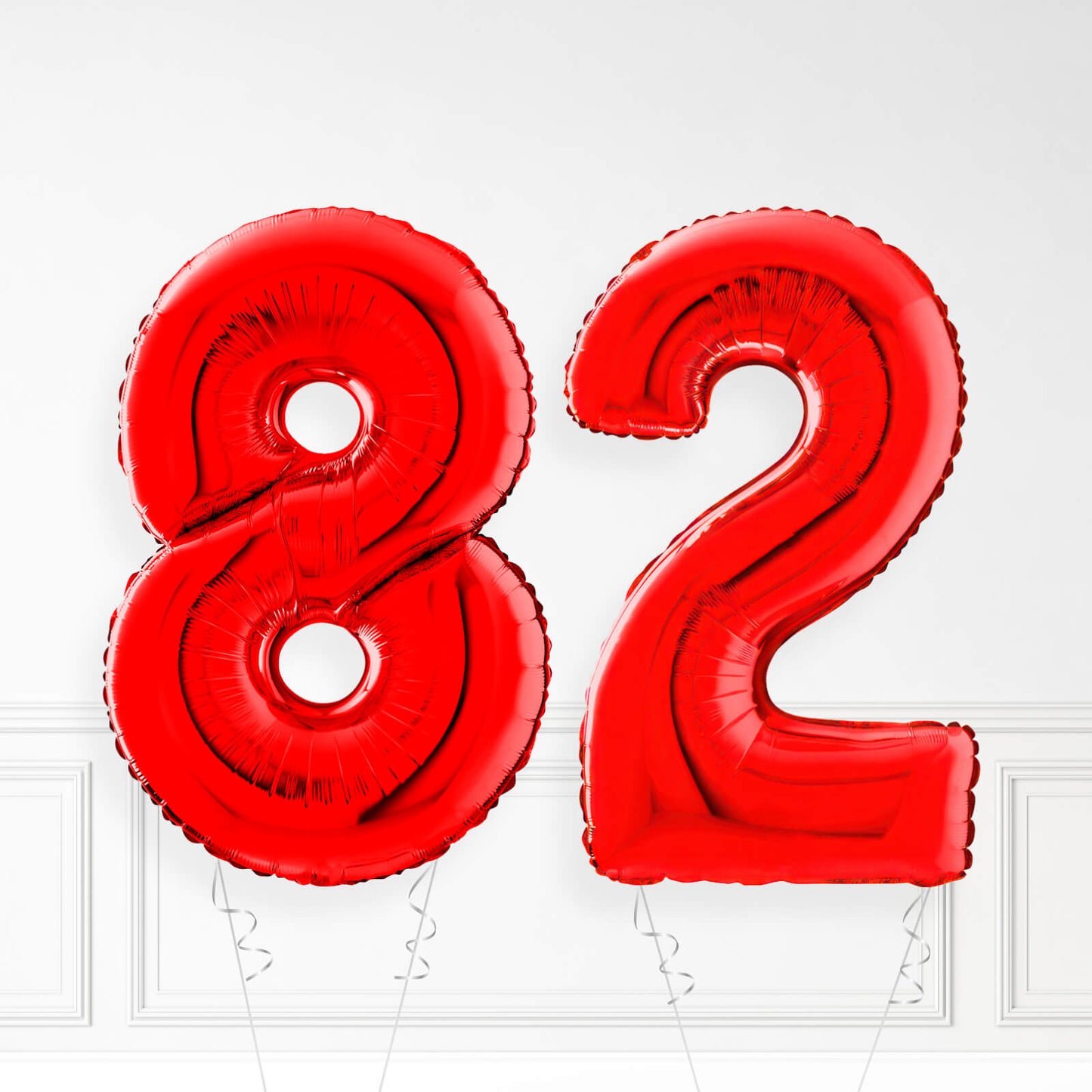 Inflated Red Foil Number Balloon