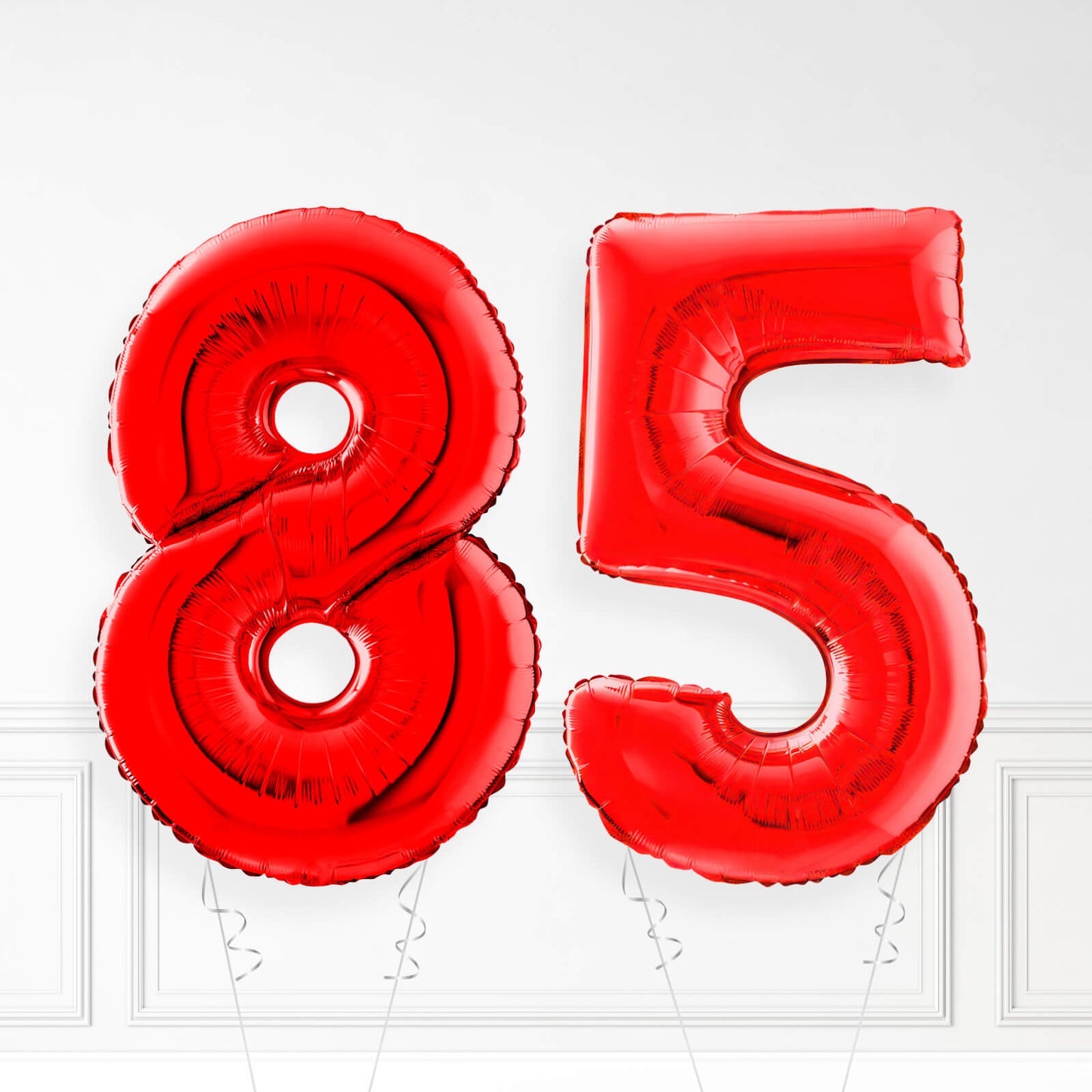 Inflated Red Foil Number Balloon