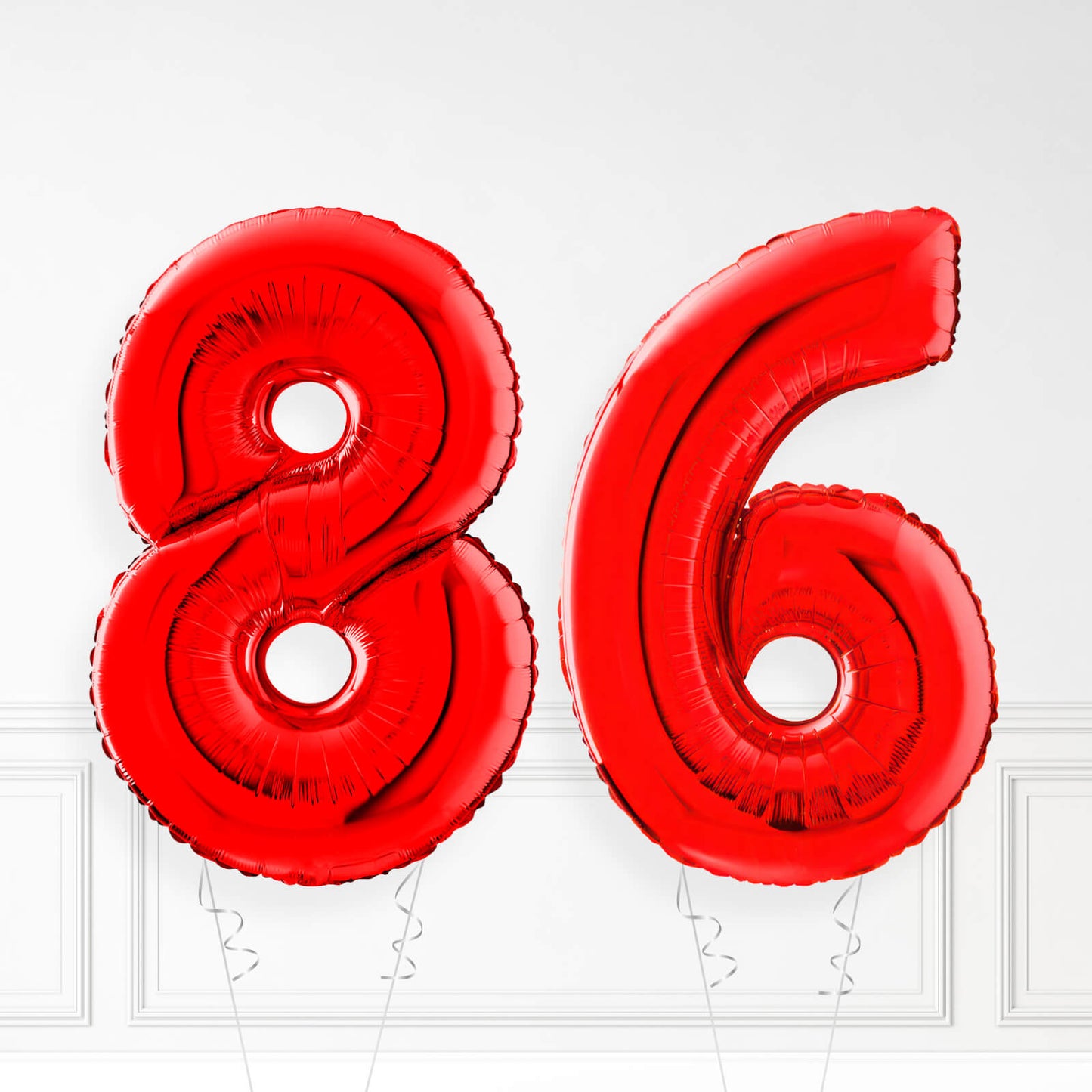 Inflated Red Foil Number Balloon