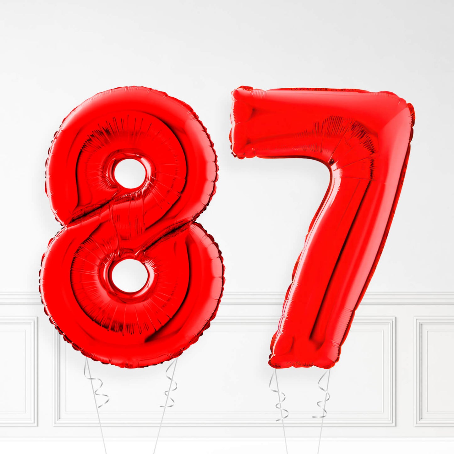 Inflated Red Foil Number Balloon