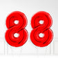 Inflated Red Foil Number Balloon