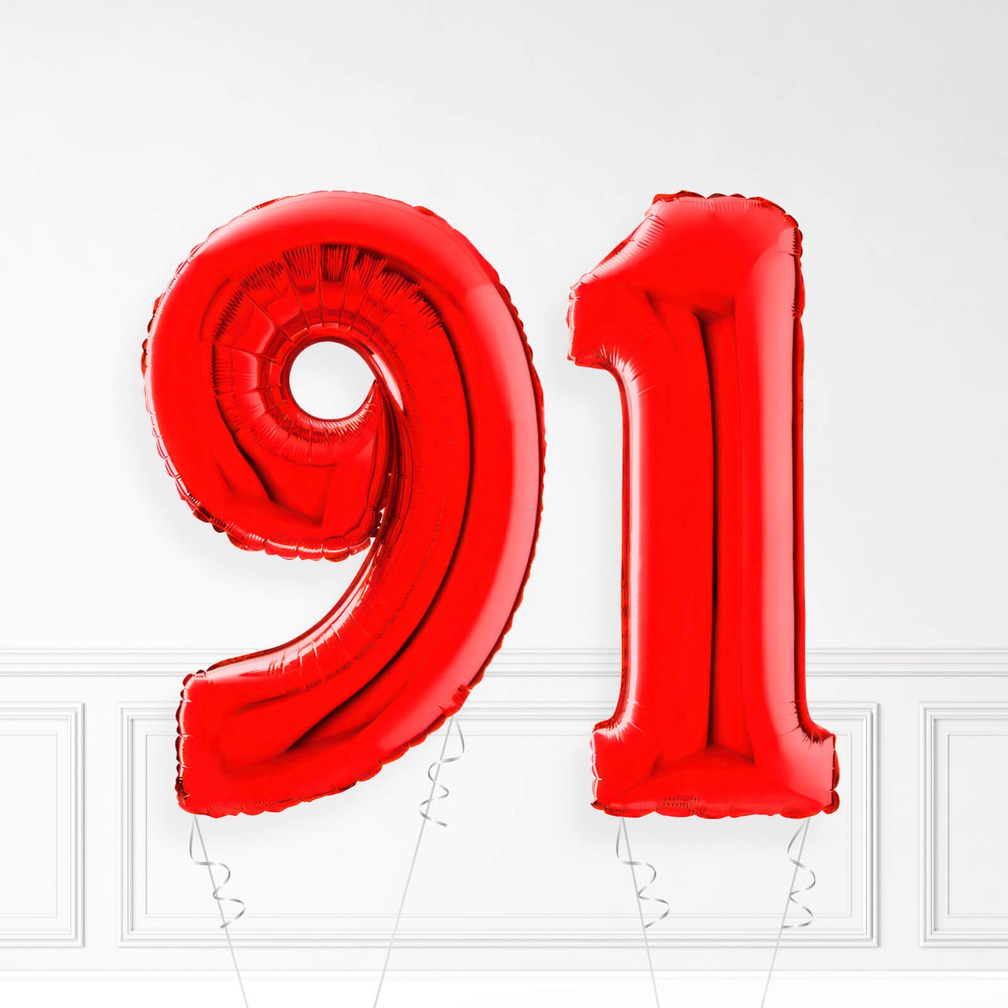 Inflated Red Foil Number Balloon