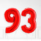 Inflated Red Foil Number Balloon