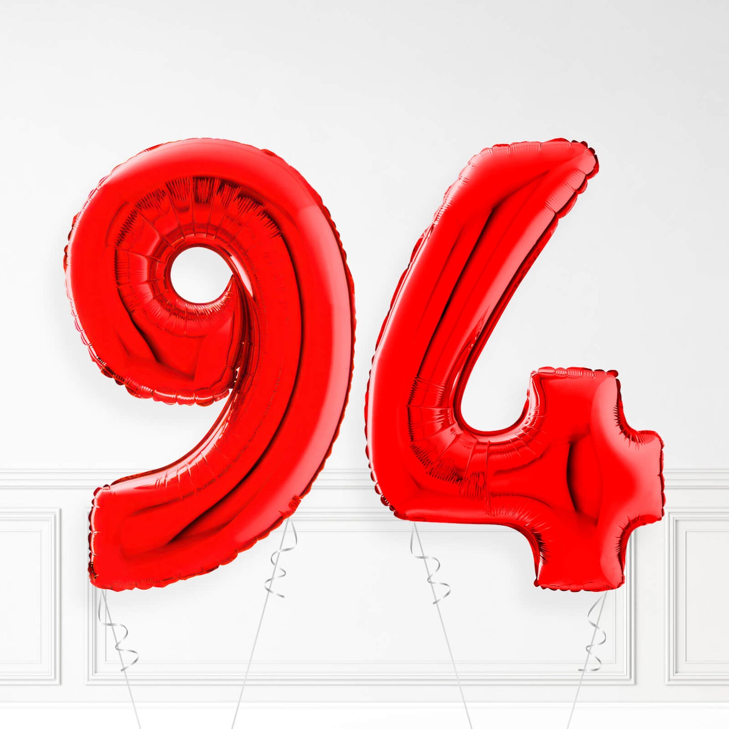 Inflated Red Foil Number Balloon