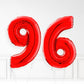 Inflated Red Foil Number Balloon