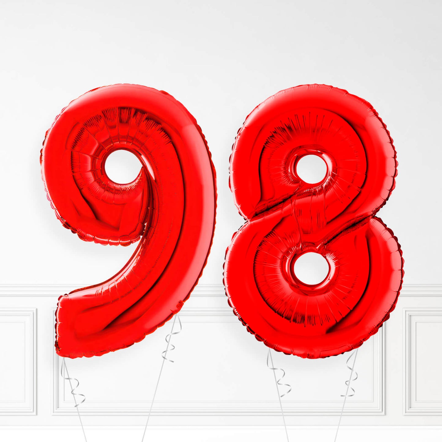 Inflated Red Foil Number Balloon