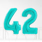 Inflated Turquoise Foil Number Balloon