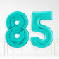 Inflated Turquoise Foil Number Balloon