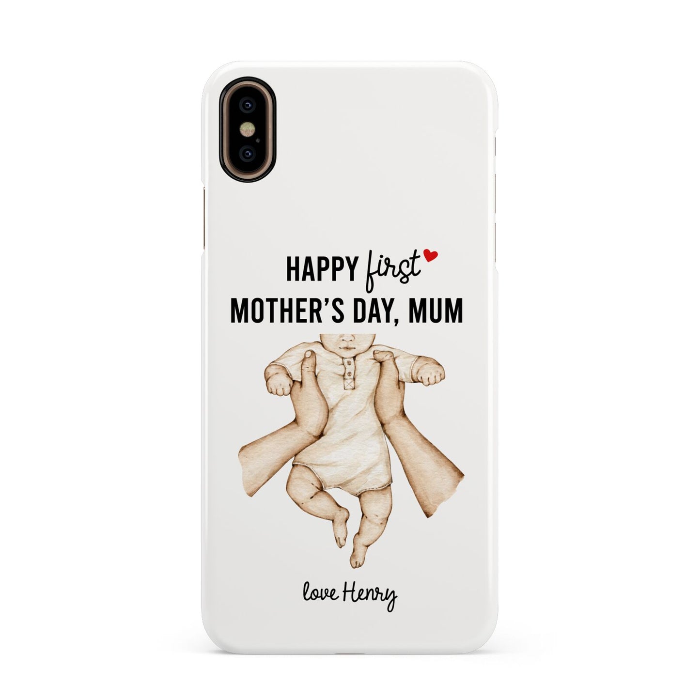 1st Mothers Day Baby Apple iPhone Xs Max 3D Snap Case