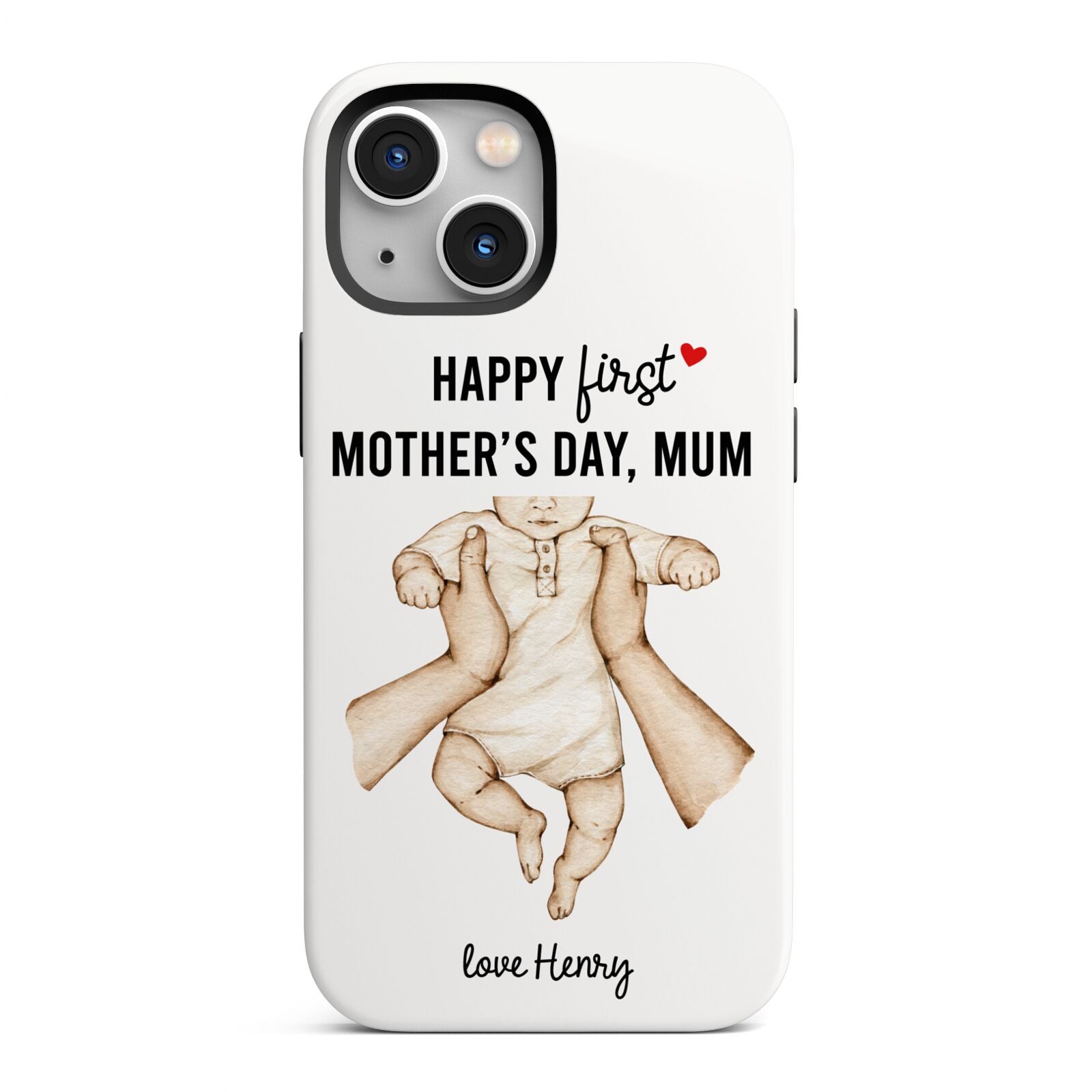 1st Mothers Day Baby iPhone 13 Mini Full Wrap 3D Tough Case