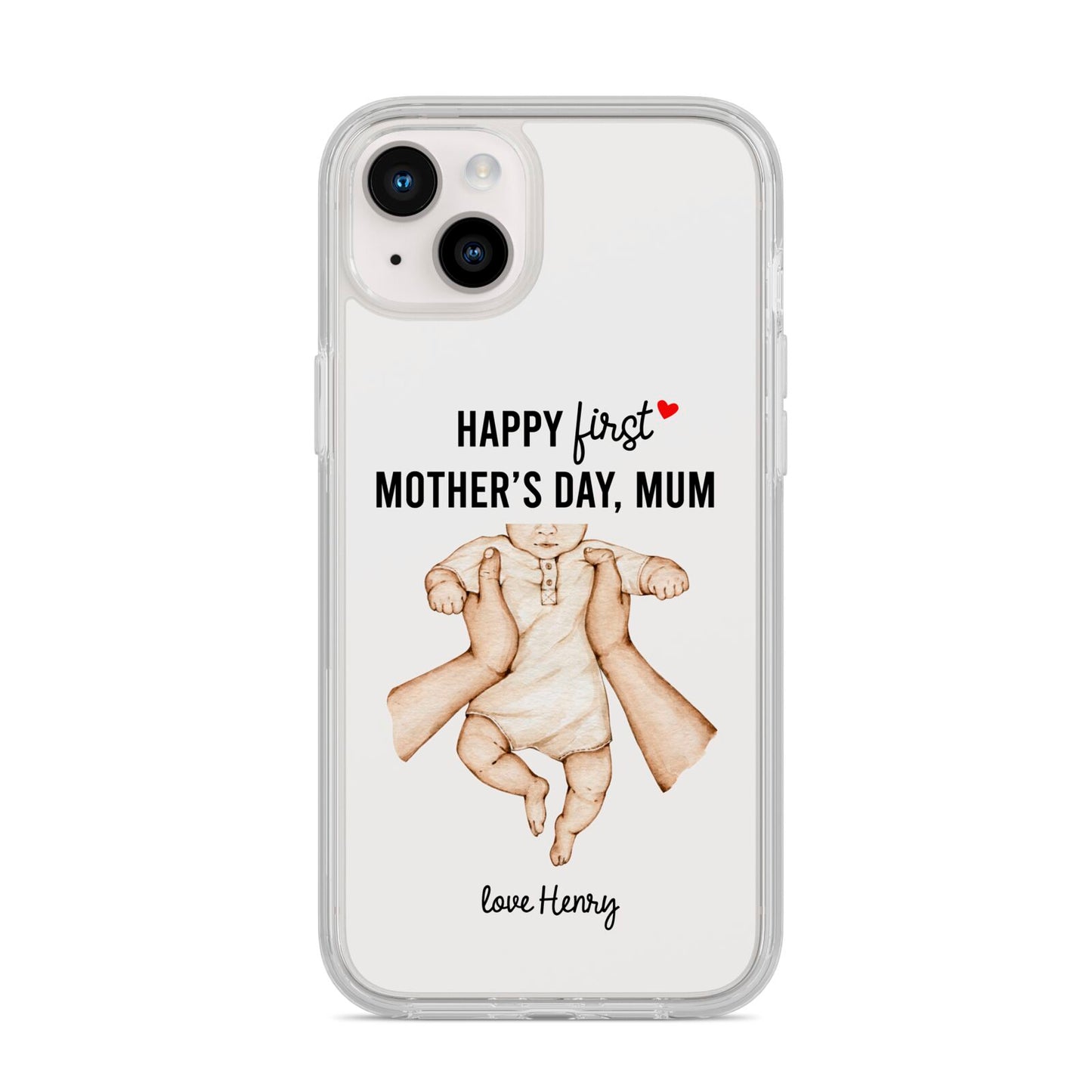 1st Mothers Day Baby iPhone 14 Plus Clear Tough Case Starlight