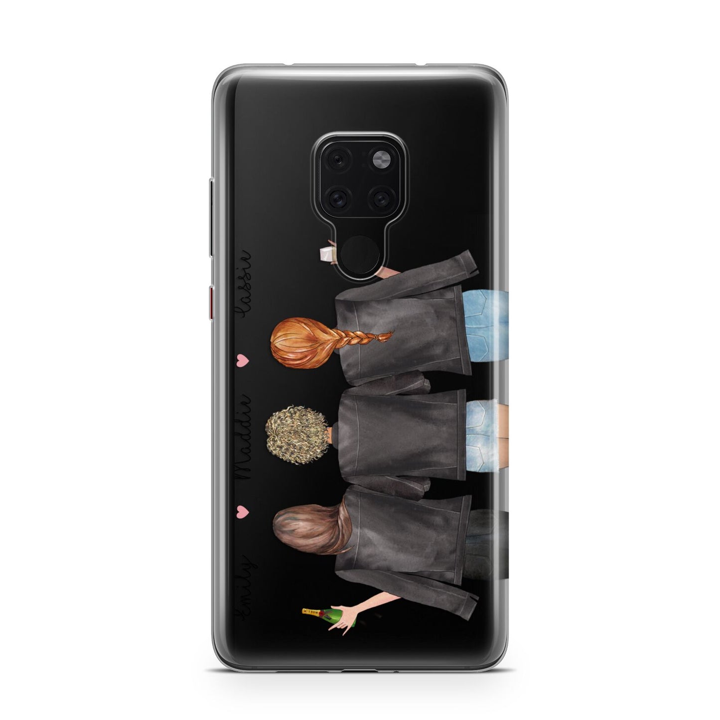 3 Best Friends with Names Huawei Mate 20 Phone Case