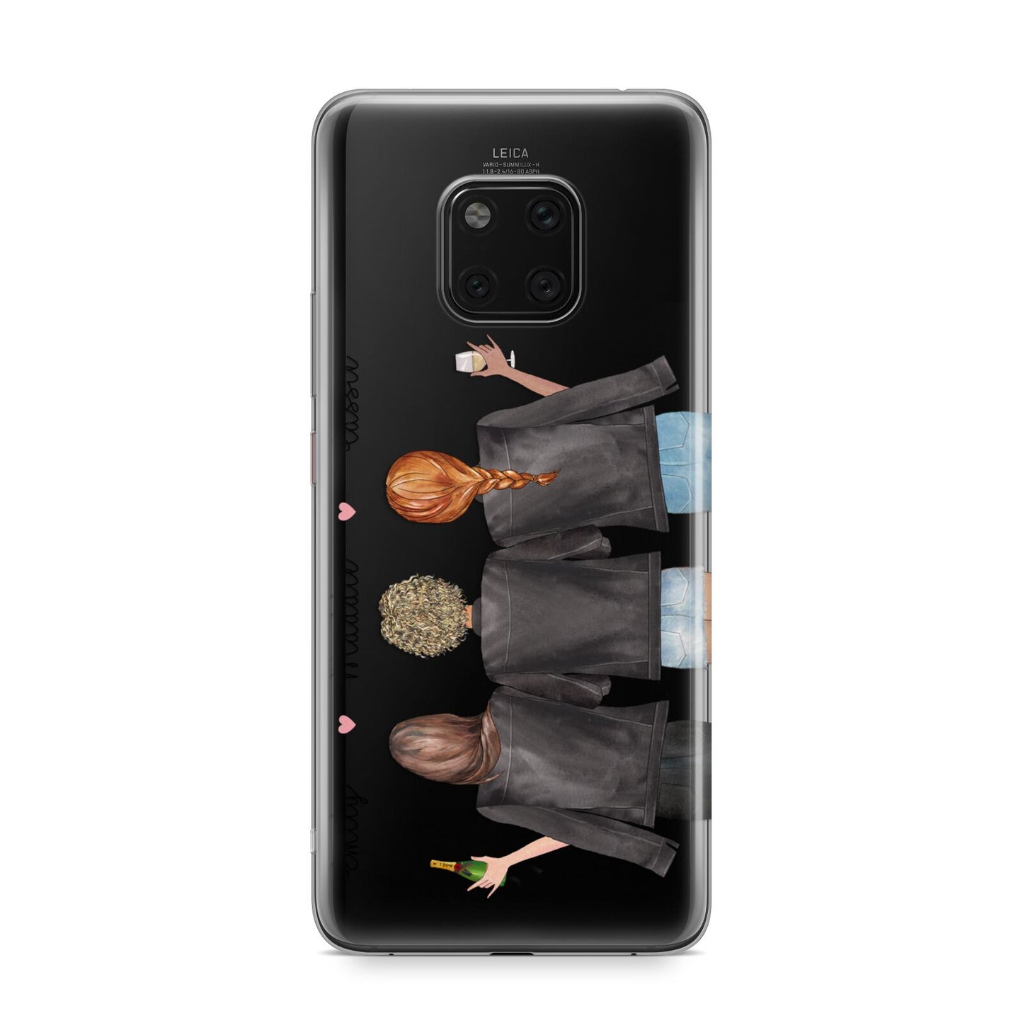 3 Best Friends with Names Huawei Mate 20 Pro Phone Case