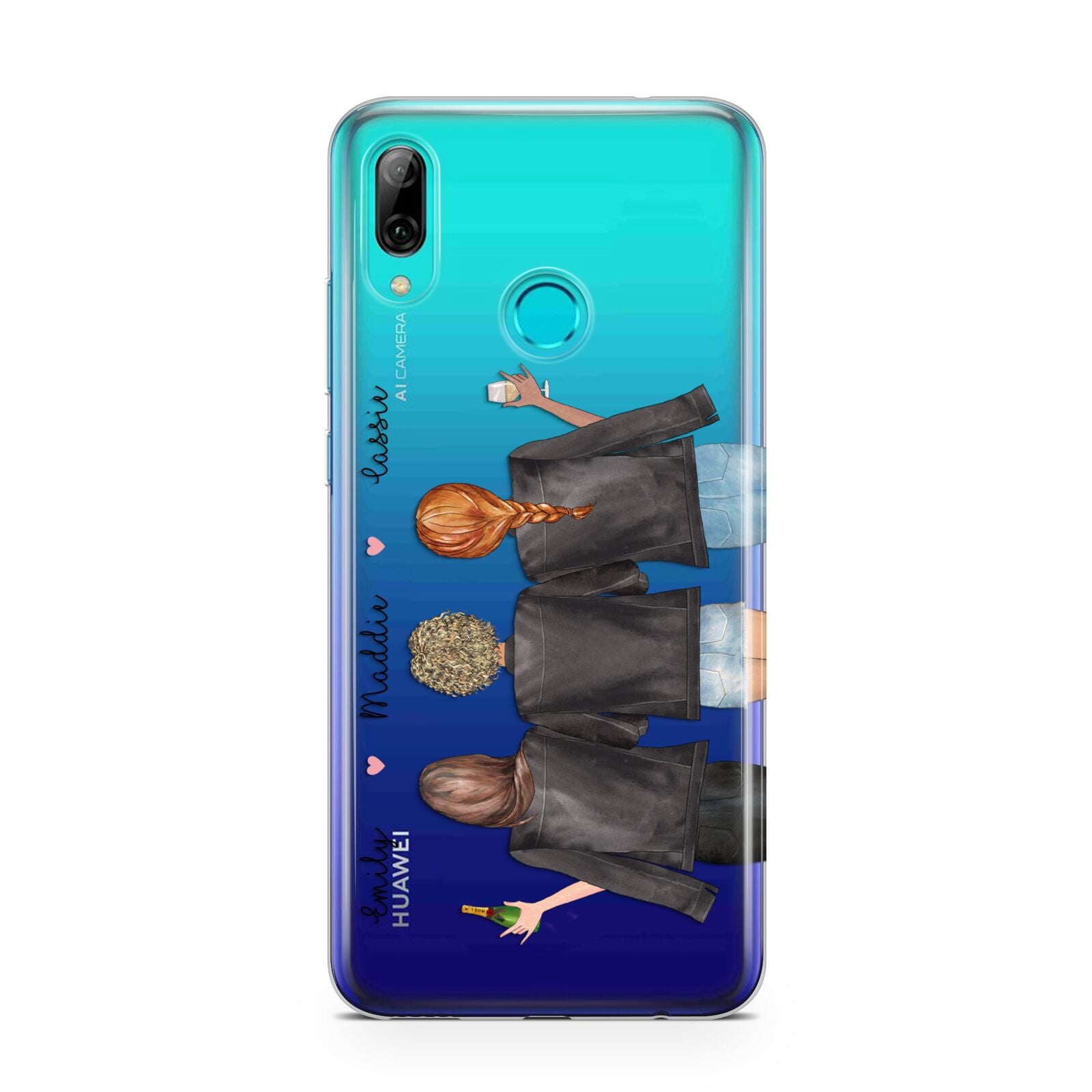 3 Best Friends with Names Huawei P Smart 2019 Case