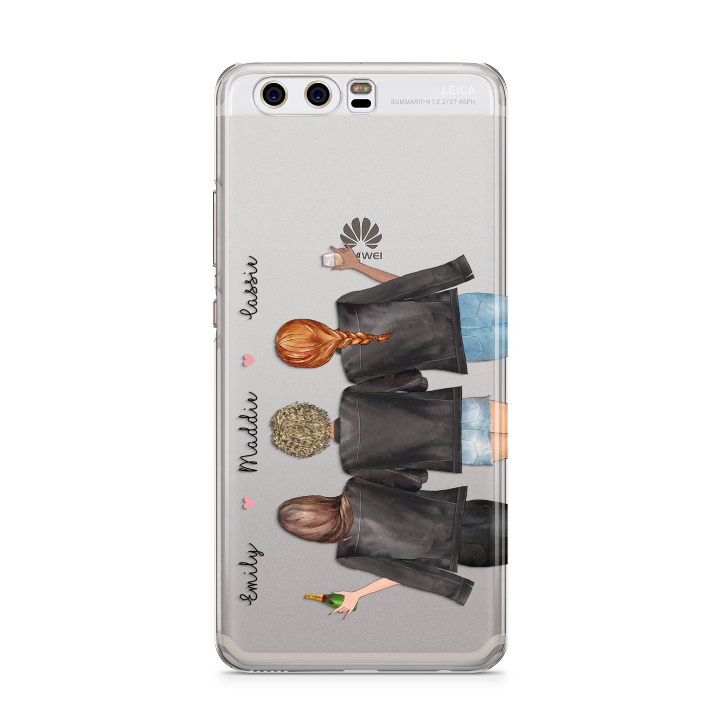 3 Best Friends with Names Huawei P10 Phone Case