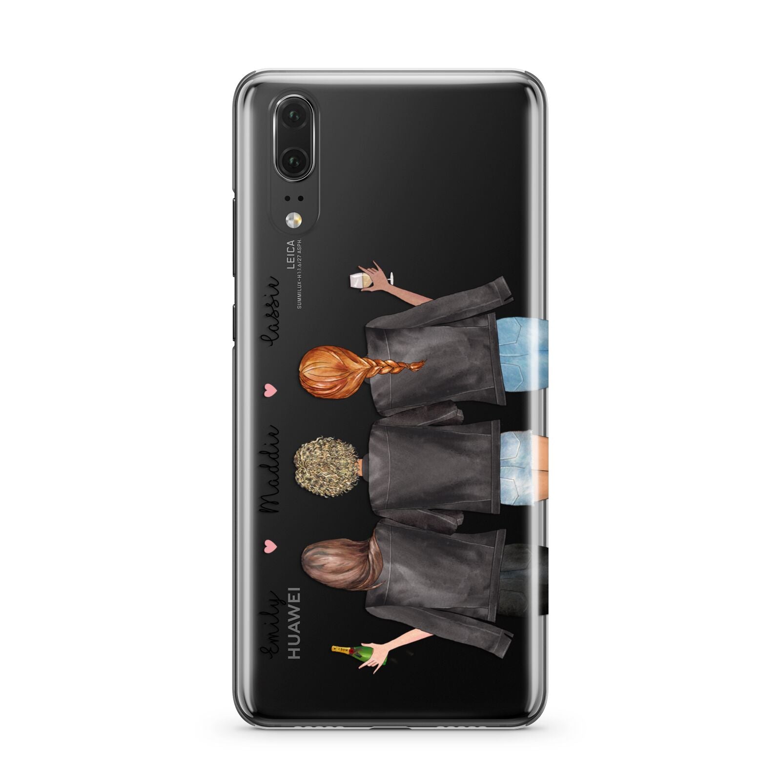 3 Best Friends with Names Huawei P20 Phone Case