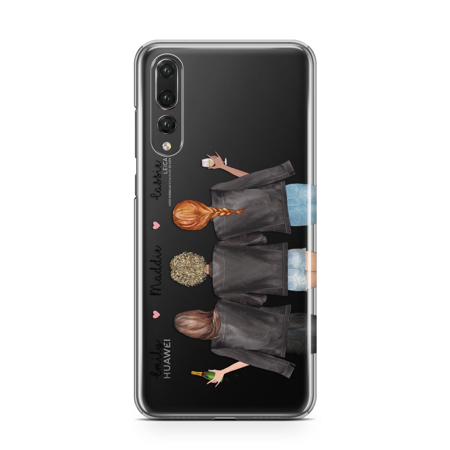 3 Best Friends with Names Huawei P20 Pro Phone Case