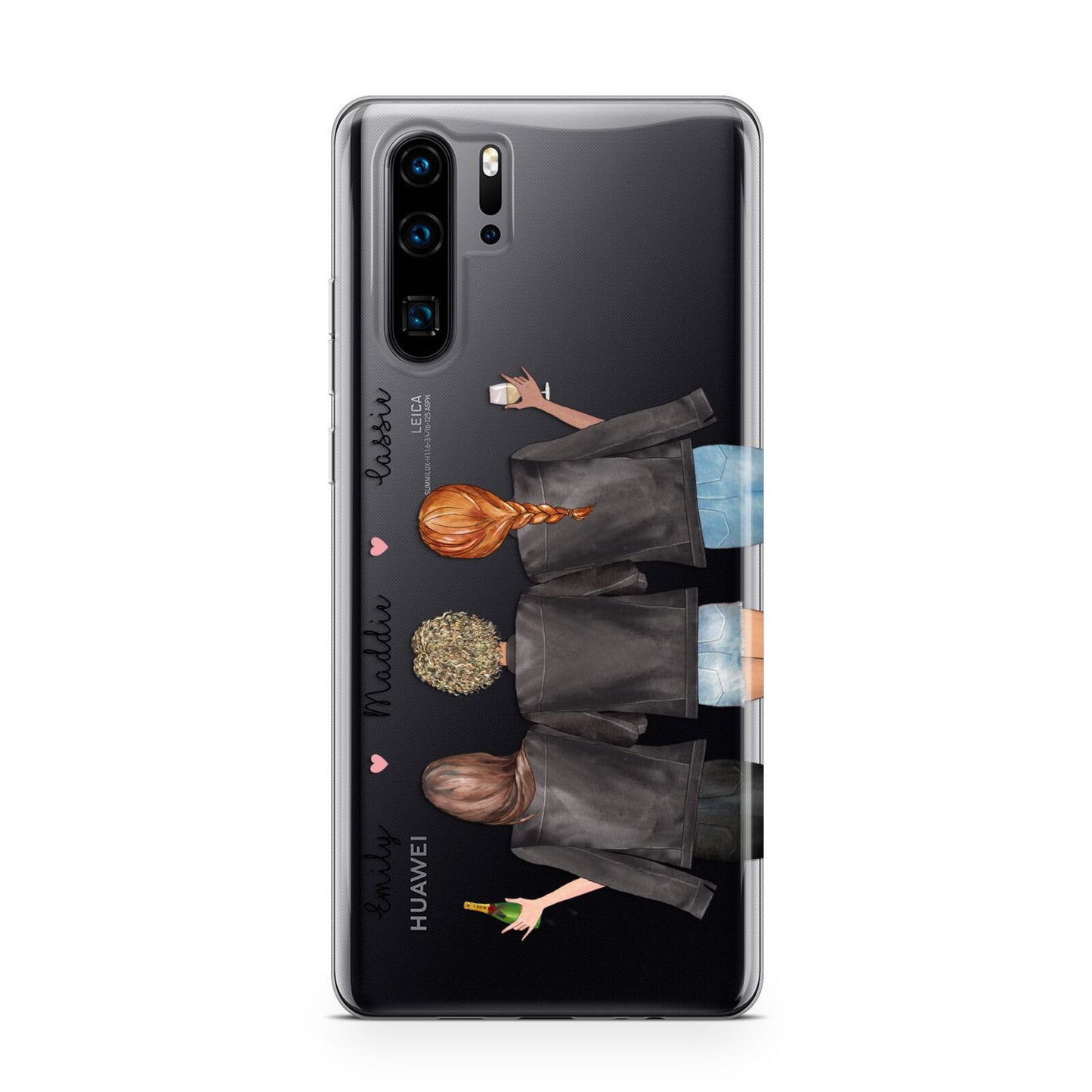 3 Best Friends with Names Huawei P30 Pro Phone Case