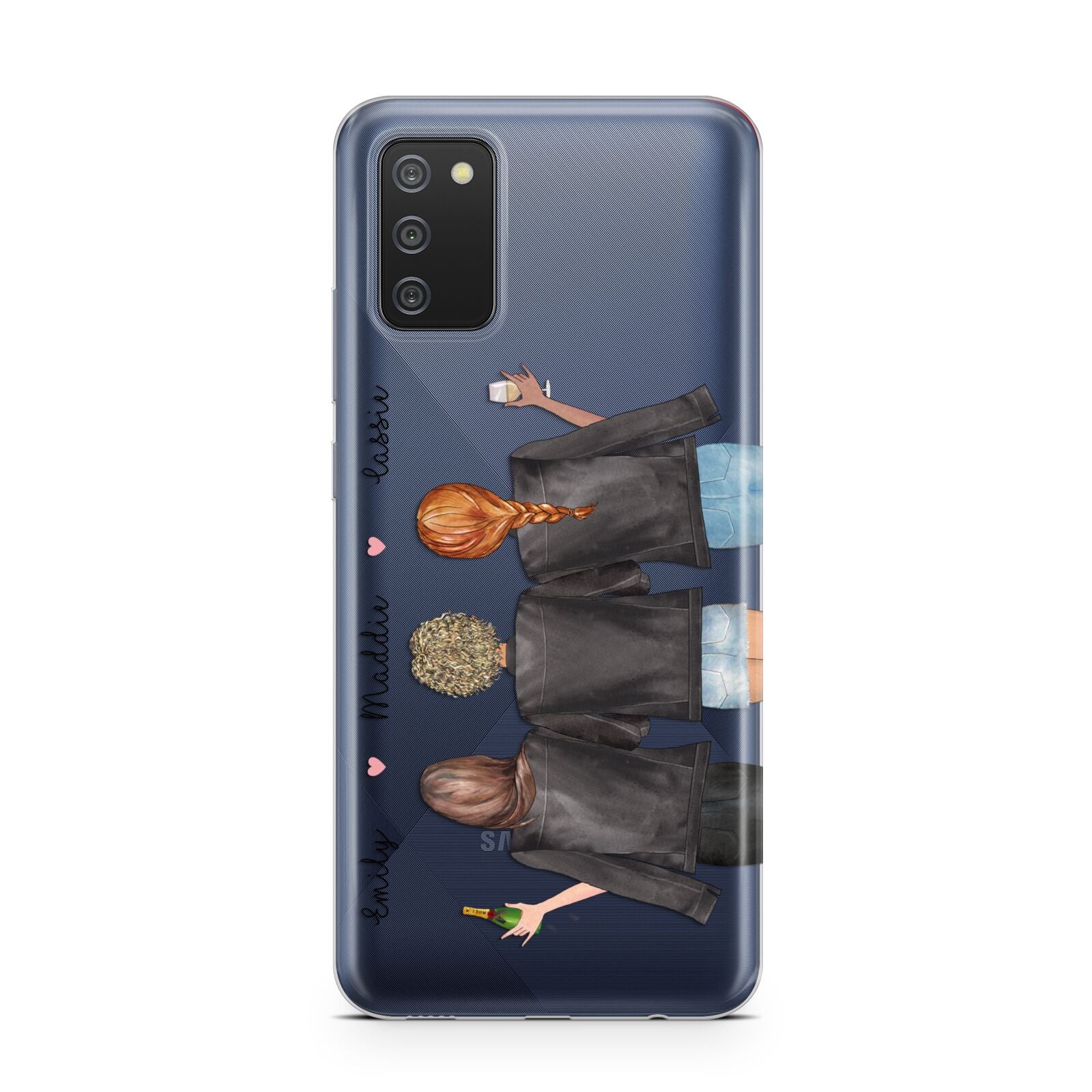 3 Best Friends with Names Samsung A02s Case