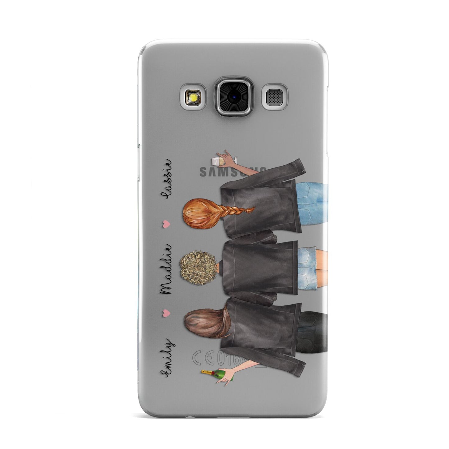 3 Best Friends with Names Samsung Galaxy A3 Case