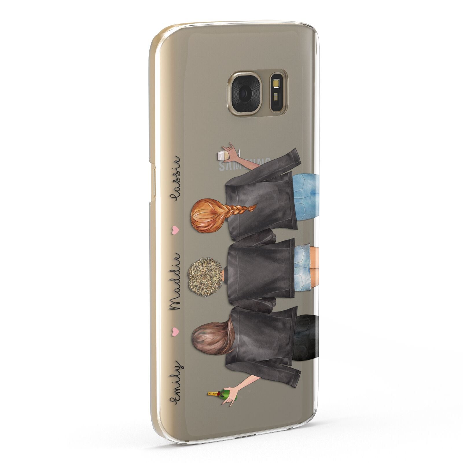 3 Best Friends with Names Samsung Galaxy Case Fourty Five Degrees