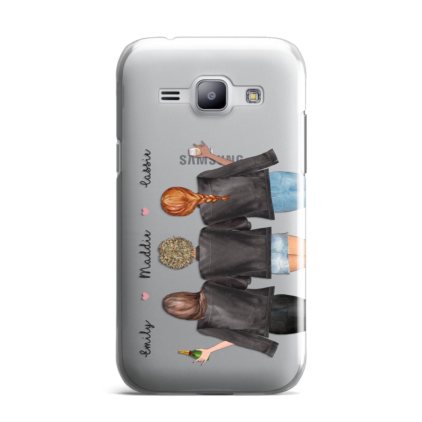 3 Best Friends with Names Samsung Galaxy J1 2015 Case