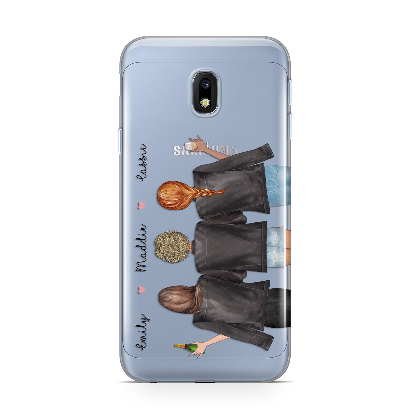 3 Best Friends with Names Samsung Galaxy J3 2017 Case