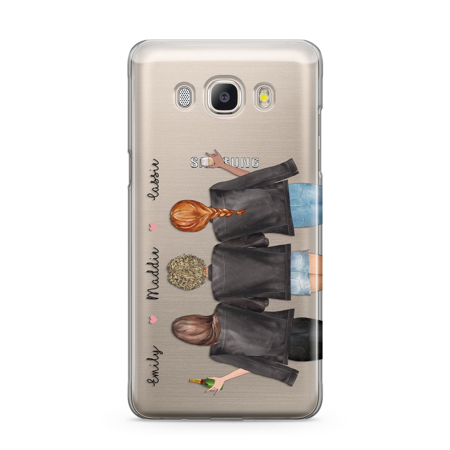 3 Best Friends with Names Samsung Galaxy J5 2016 Case