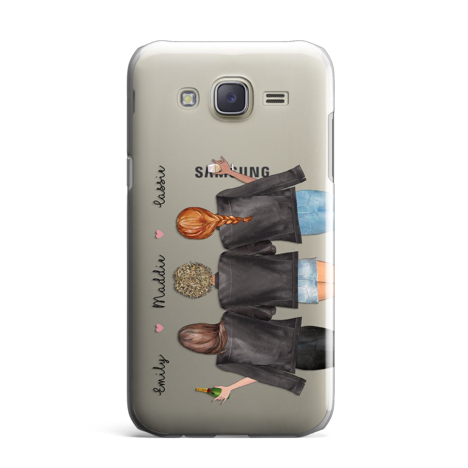 3 Best Friends with Names Samsung Galaxy J7 Case