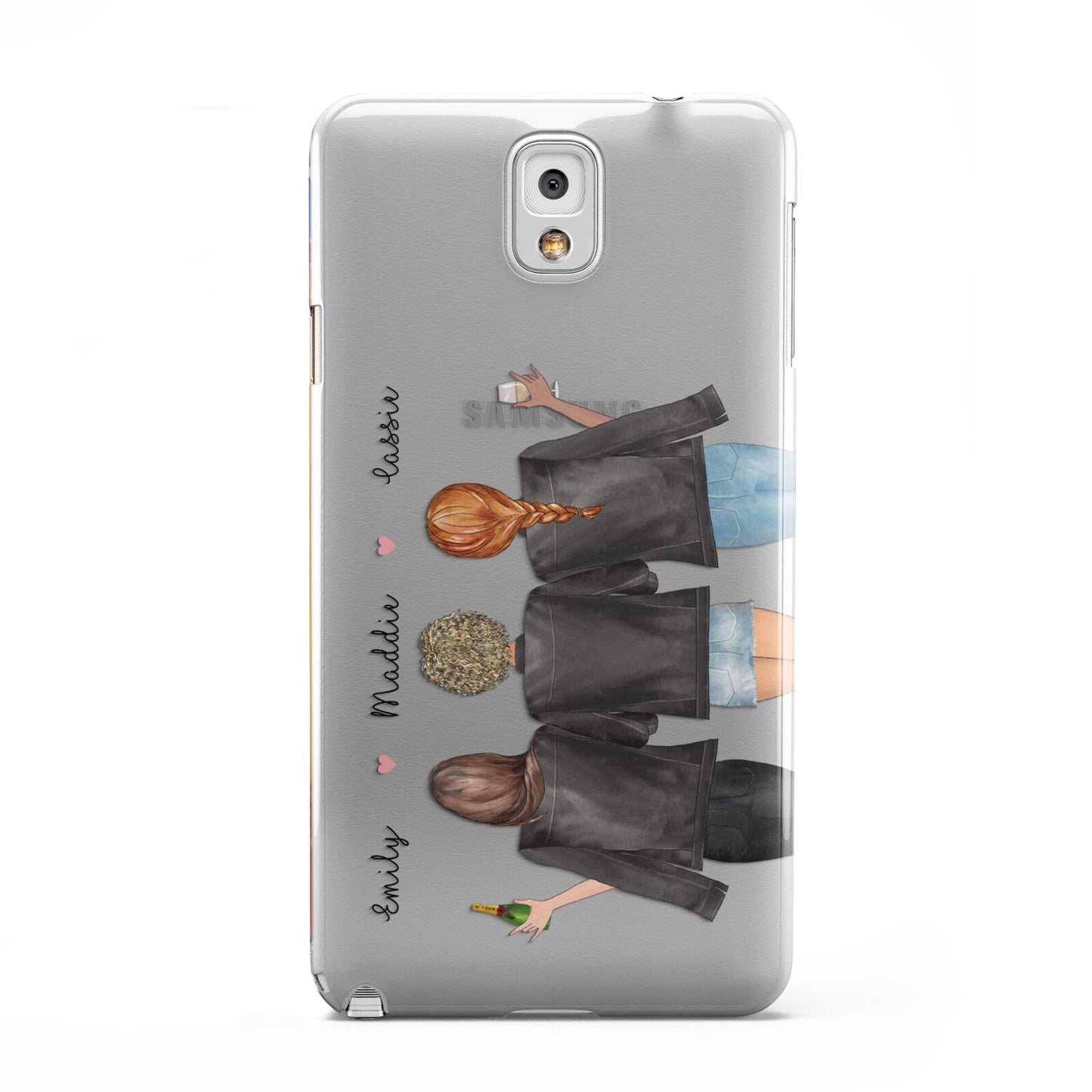 3 Best Friends with Names Samsung Galaxy Note 3 Case