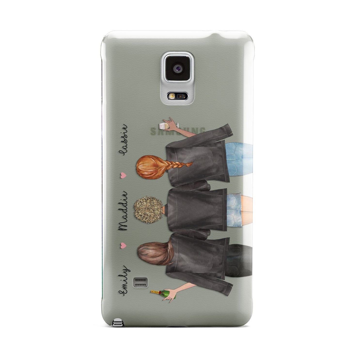 3 Best Friends with Names Samsung Galaxy Note 4 Case