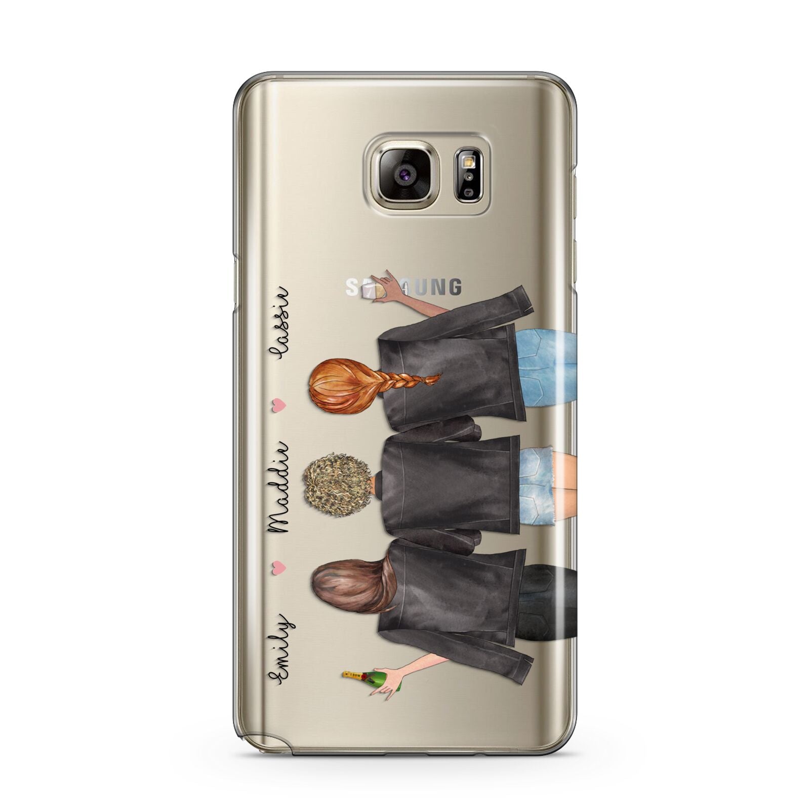 3 Best Friends with Names Samsung Galaxy Note 5 Case