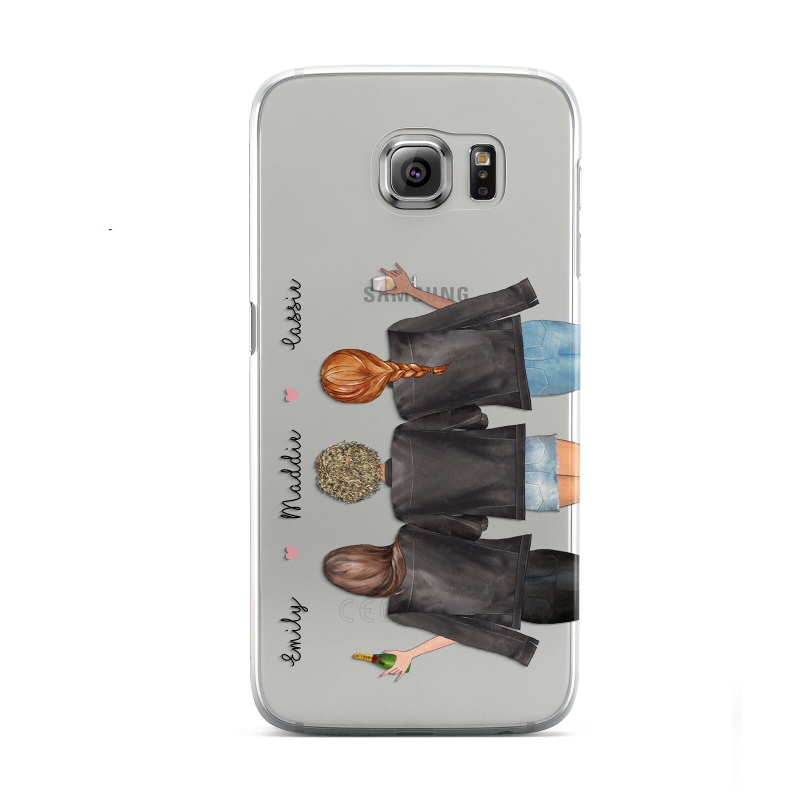 3 Best Friends with Names Samsung Galaxy S6 Case