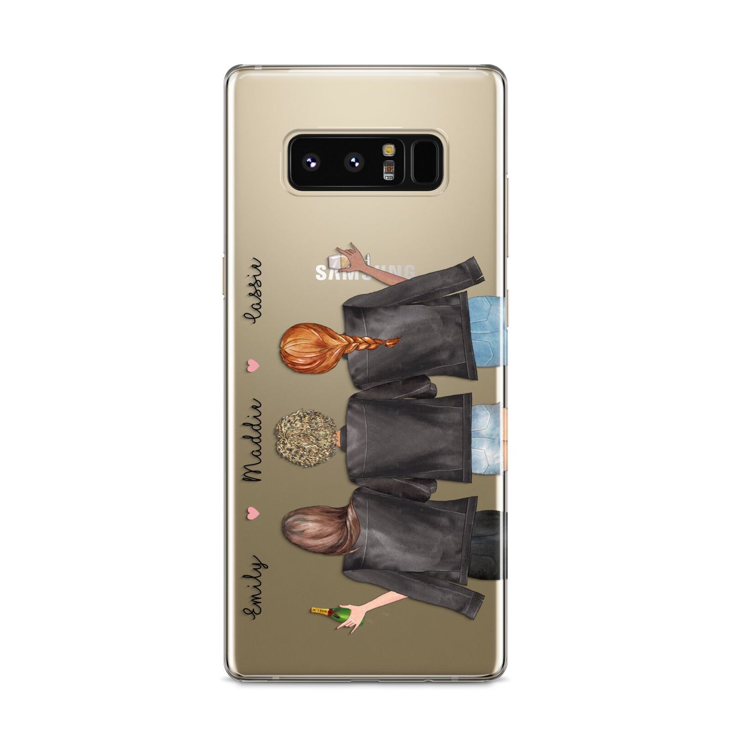 3 Best Friends with Names Samsung Galaxy S8 Case