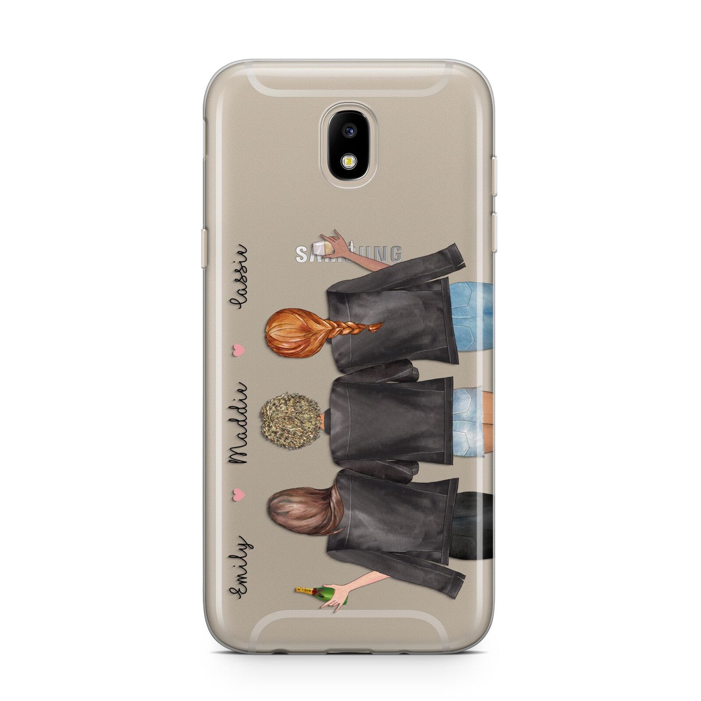 3 Best Friends with Names Samsung J5 2017 Case