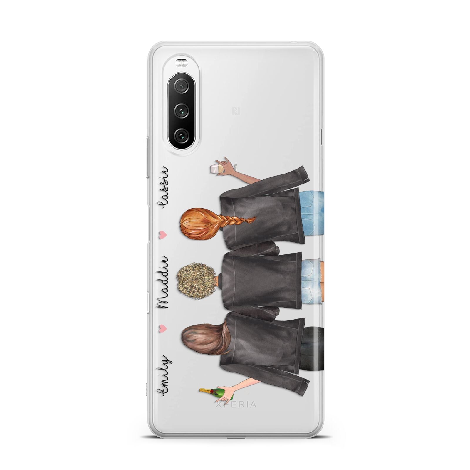 3 Best Friends with Names Sony Xperia 10 III Case