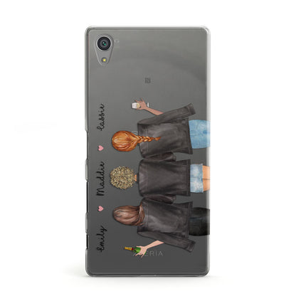 3 Best Friends with Names Sony Xperia Case