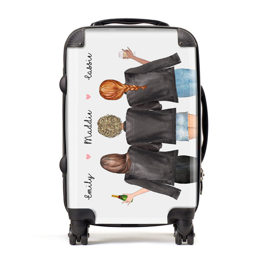 3 Best Friends with Names Suitcase