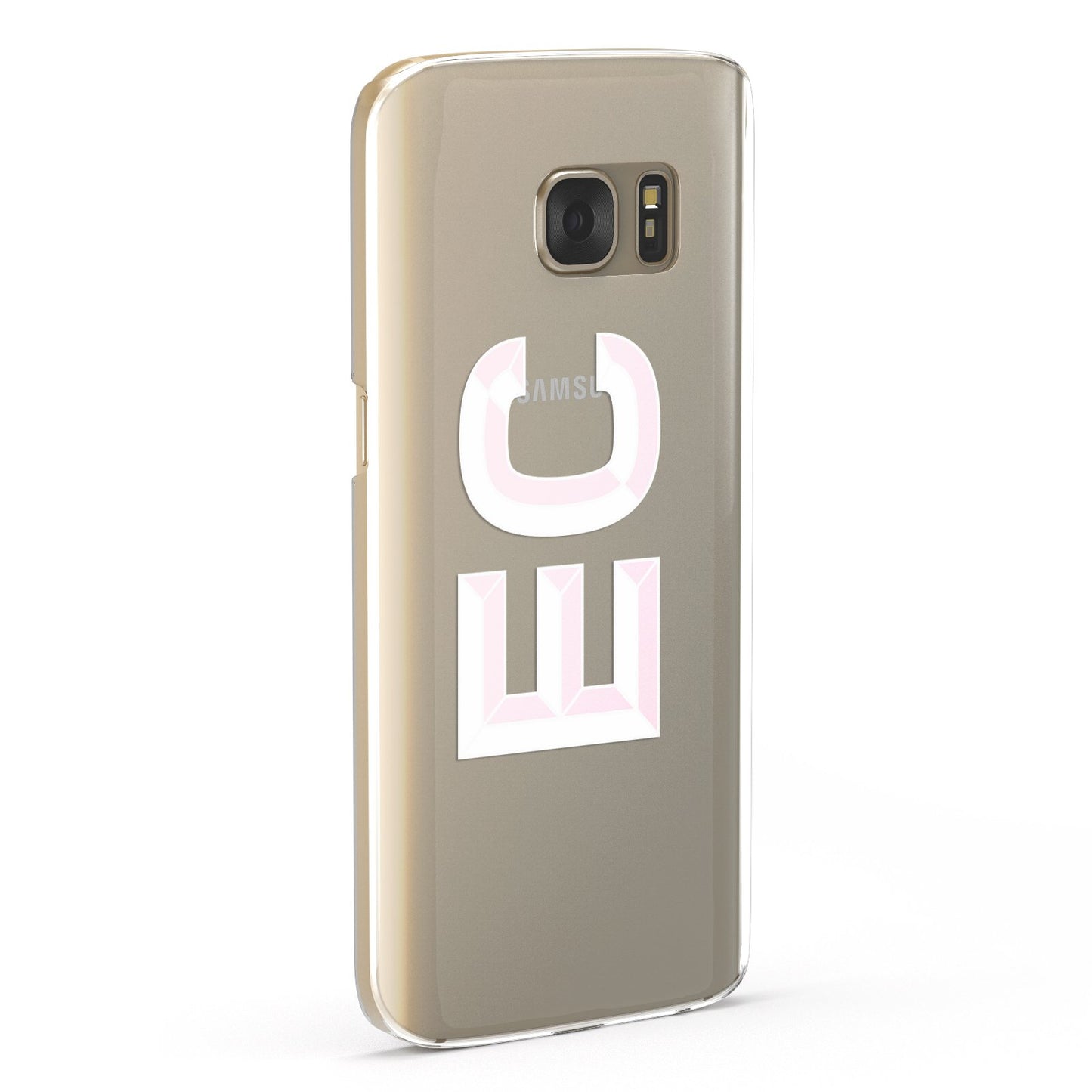 Personalised 3D Side Initials Clear Custom Samsung Galaxy Case Fourty Five Degrees