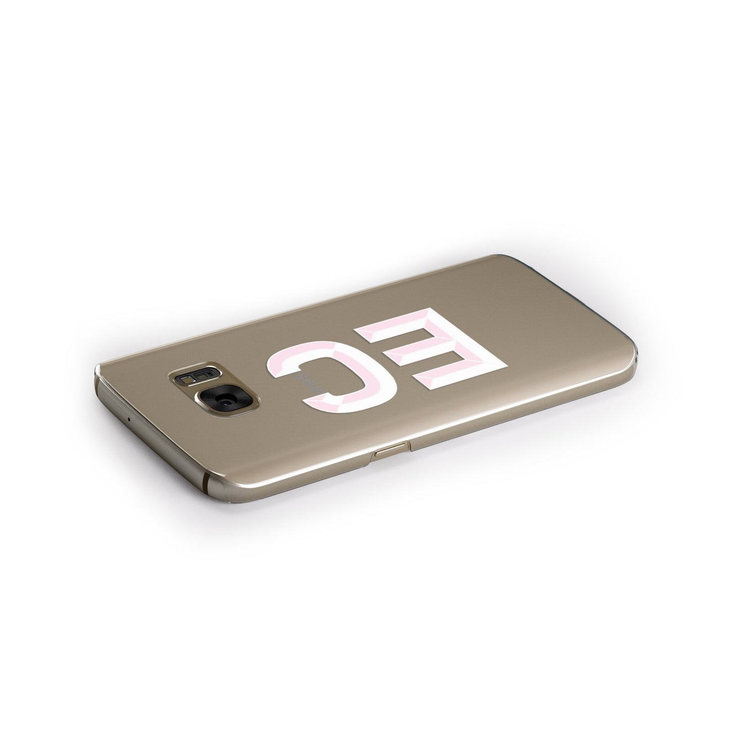 Personalised 3D Side Initials Clear Custom Samsung Galaxy Case Side Close Up