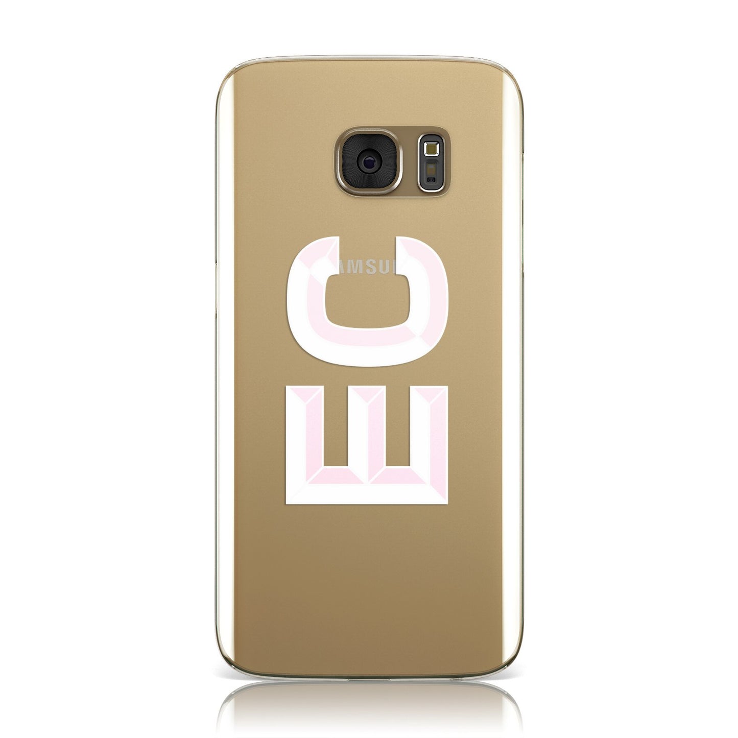 Personalised 3D Side Initials Clear Custom Samsung Galaxy Case