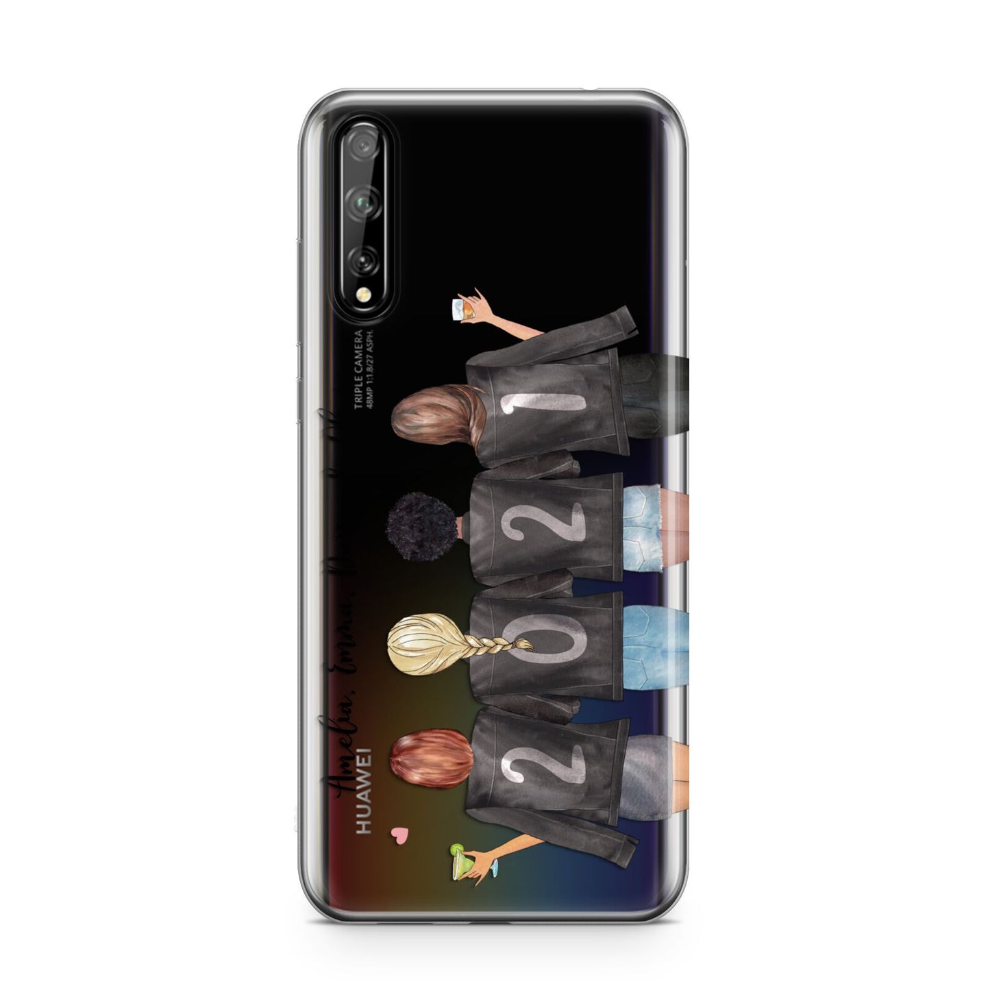 4 Best Friends with Names Huawei Enjoy 10s Phone Case