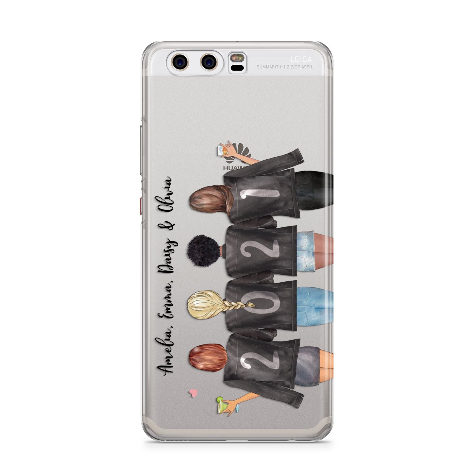 4 Best Friends with Names Huawei P10 Phone Case