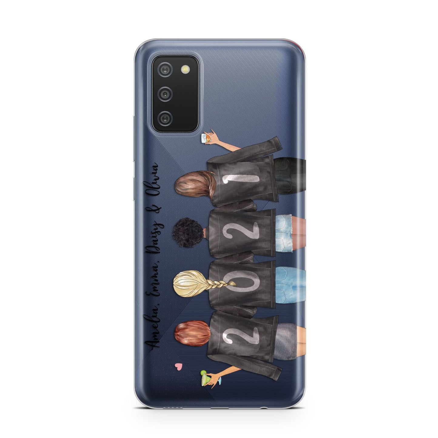 4 Best Friends with Names Samsung A02s Case