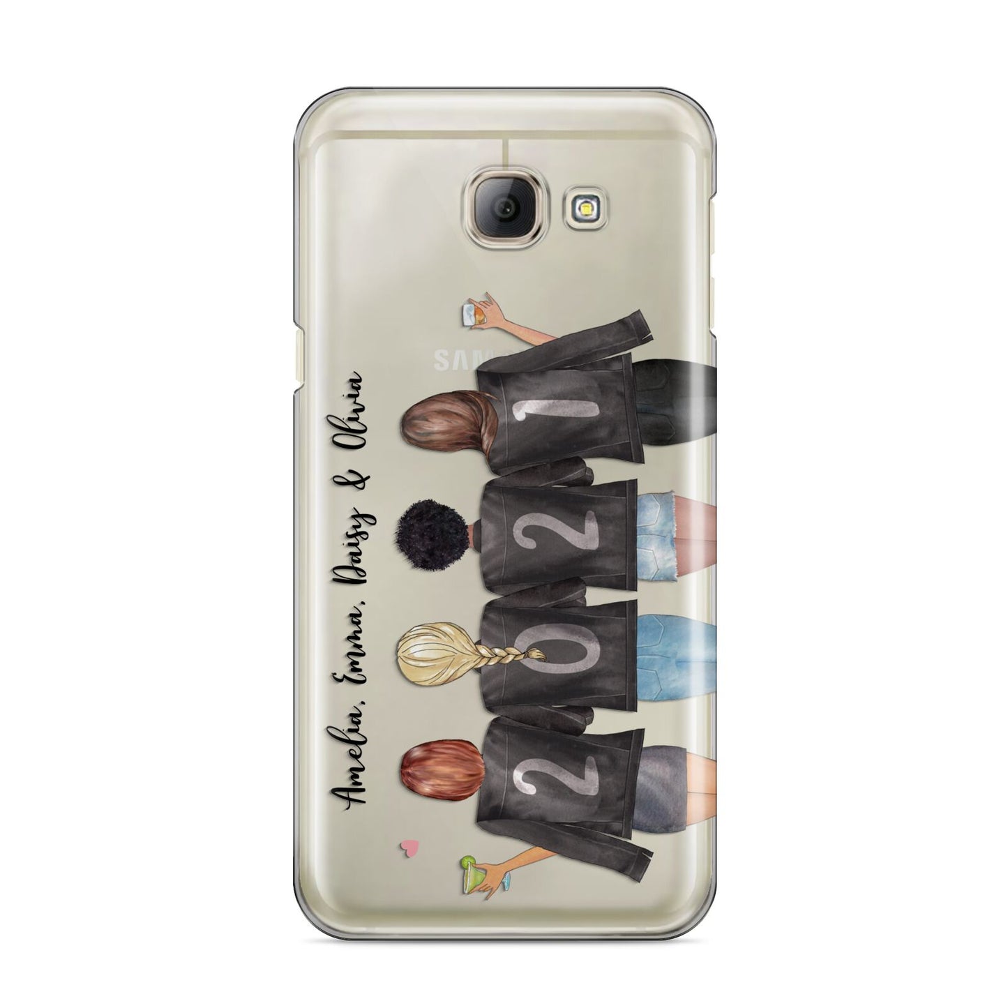 4 Best Friends with Names Samsung Galaxy A8 2016 Case