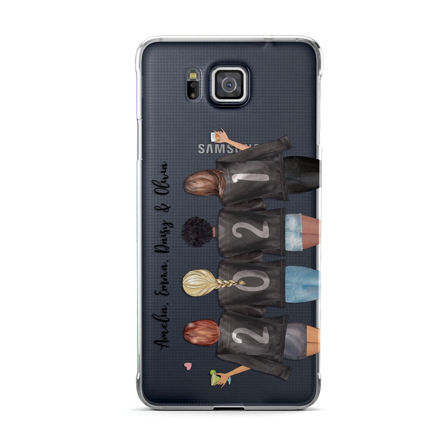 4 Best Friends with Names Samsung Galaxy Alpha Case