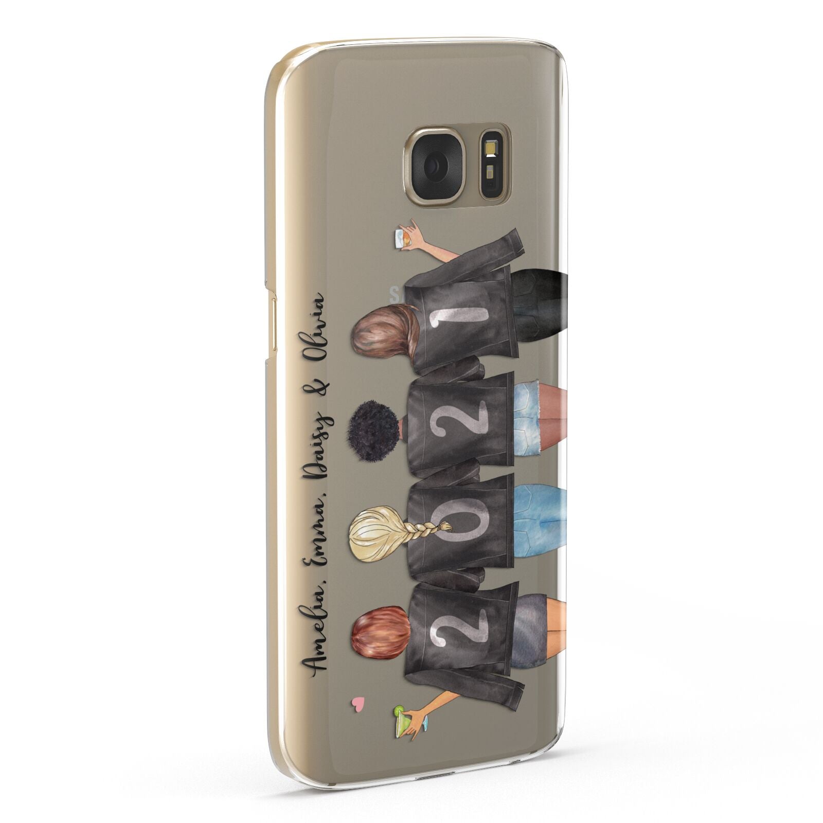 4 Best Friends with Names Samsung Galaxy Case Fourty Five Degrees