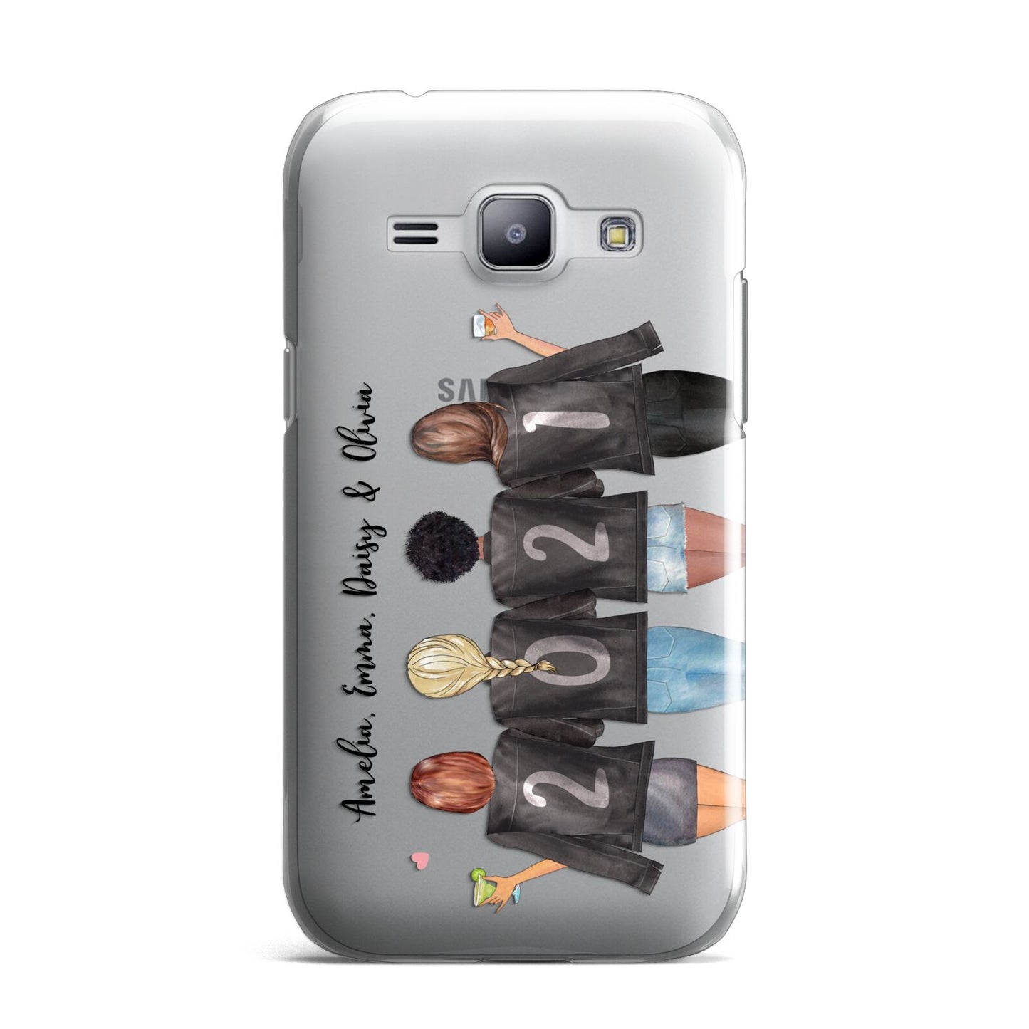 4 Best Friends with Names Samsung Galaxy J1 2015 Case