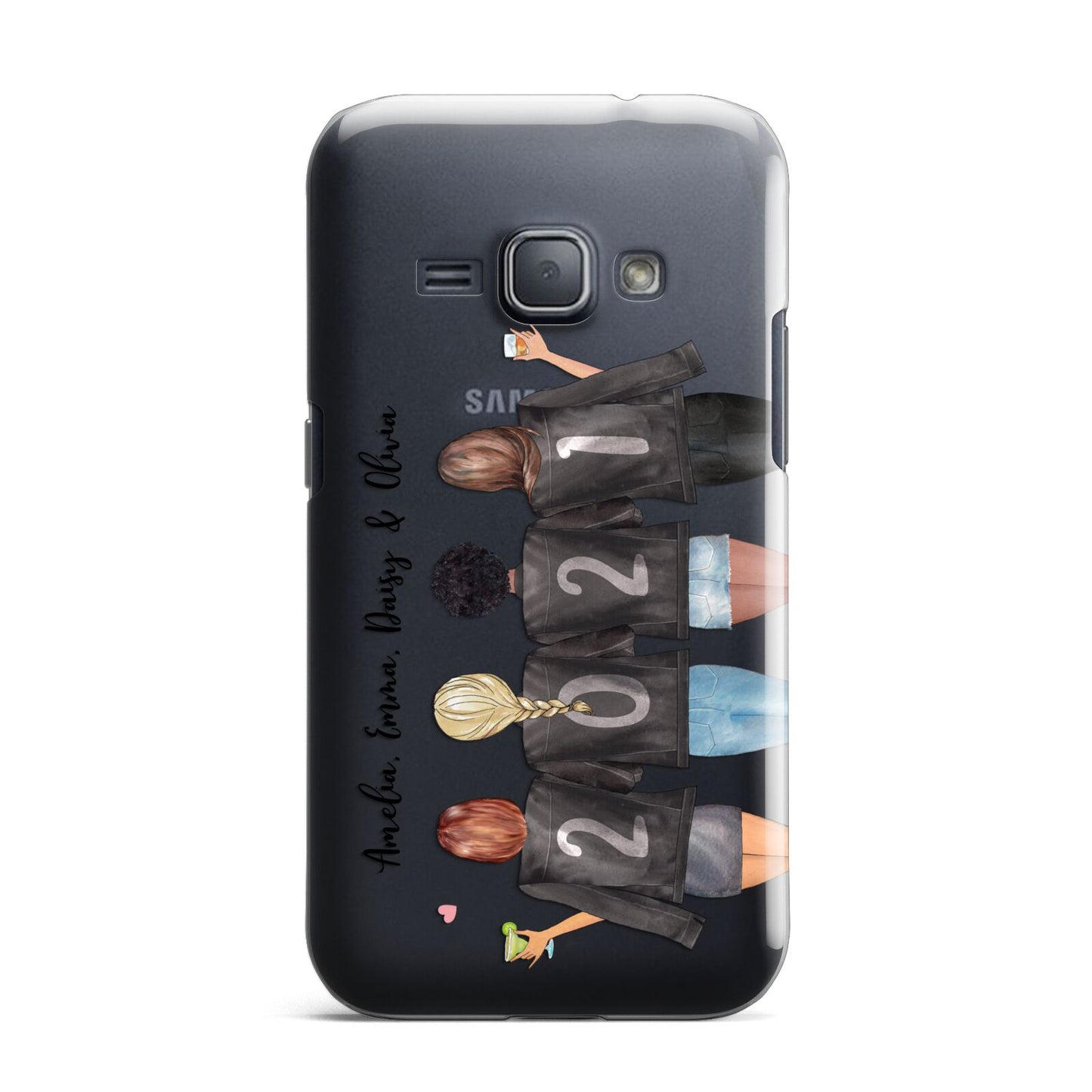 4 Best Friends with Names Samsung Galaxy J1 2016 Case